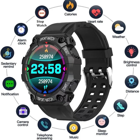 FD68 New Smart Watches Men Women Bluetooth Smartwatch Touch Smart Watch Fitness Bracelet Connected Sport Watches for IOS Android